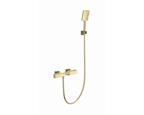 Смеситель для душа с термостатом WONZON & WOGHAND, Брашированное золото (WW-B2025-A-BG)