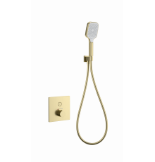 Смеситель для душа с термостатом встраиваемый WONZON & WOGHAND, Брашированное золото (WW-D1017-B-BG)