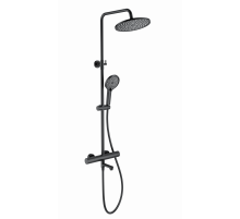 Душевая система с термостатом WONZON & WOGHAND, Черный матовый (WW-B3069-MB)