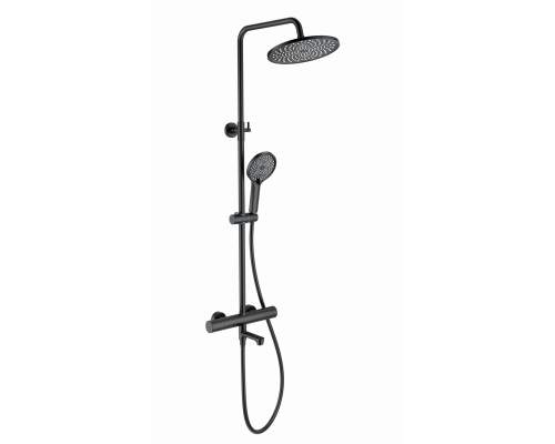 Душевая система с термостатом WONZON & WOGHAND, Черный матовый (WW-B3069-MB)