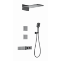 Душевая система с термостатом встраиваемая WONZON & WOGHAND, Темный графит (WW-D4538-A-BGG)