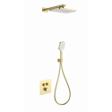 Душевая система с термостатом встраиваемая WONZON & WOGHAND, Брашированное золото (WW-B4003-BG)