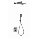 Душевая система с термостатом встраиваемая WONZON & WOGHAND, Темный графит (WW-B4003-BGG)