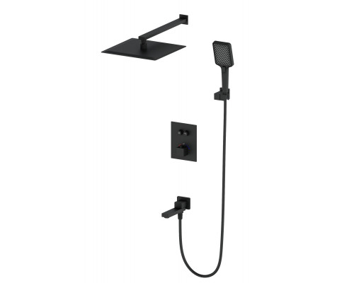 Приобрести Душевая система с термостатом встраиваемая WONZON & WOGHAND, Черный матовый (WW-88929003-MB) в магазине сантехники Santeh-Crystal.ru