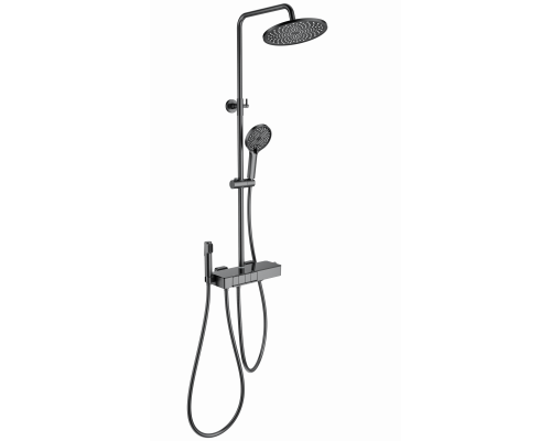 Душевая система с термостатом WONZON & WOGHAND, Темный графит (WW-B3580-BGG)