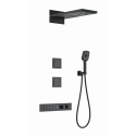Душевая система с термостатом встраиваемая WONZON & WOGHAND, Черный матовый (WW-D4538-A-MB)