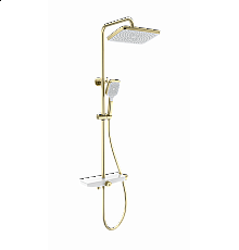 Душевая система с термостатом WONZON & WOGHAND ThermoKlick, Брашированное золото (WW-B3098-A- BG)