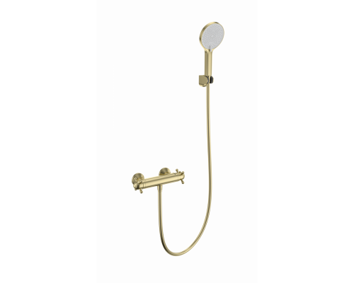 Смеситель для душа с термостатом WONZON & WOGHAND, Брашированное золото (WW-B2048-A-BG)