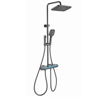 Душевая система с термостатом WONZON & WOGHAND, Темный графит (WW-B4174-BGG)