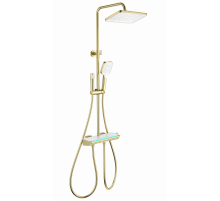 Душевая система с термостатом WONZON & WOGHAND, Брашированное золото (WW-B4174-BG)