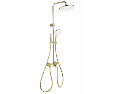 Душевая система с термостатом WONZON & WOGHAND, Брашированное золото (WW-B4113-BG)