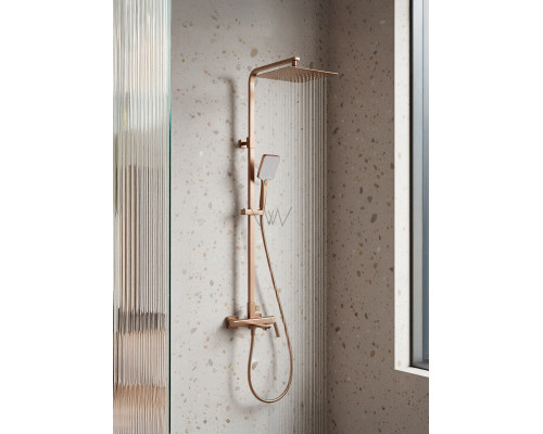Душевая система WONZON & WOGHAND DIAMOND, Брашированное розовое золото (WW-88739011-BRG)
