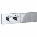 Термостатическая панель смесителя встраиваемая на 3 потребителя WONZON & WOGHAND, Хром (WW-INF163A-CR)