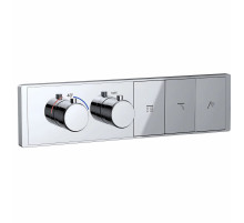 Термостатическая панель смесителя встраиваемая на 3 потребителя WONZON & WOGHAND, Хром (WW-INF163A-CR)