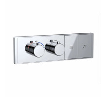Термостатическая панель смесителя встраиваемая на 2 потребителя WONZON & WOGHAND, Хром (WW-INF162A-CR)