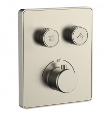 Термостатическая панель смесителя встраиваемая на 2 потребителя WONZON & WOGHAND, Брашированный никель (WW-INF322A-BN)