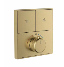 Термостатическая панель смесителя встраиваемая на 2 потребителя WONZON & WOGHAND, Брашированное золото (WW-INF362A-BG)