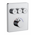Термостатическая панель смесителя встраиваемая на 3 потребителя WONZON & WOGHAND, Хром (WW-INF323A-CR)