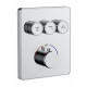 Термостатическая панель смесителя встраиваемая на 3 потребителя WONZON & WOGHAND, Хром (WW-INF323A-CR)