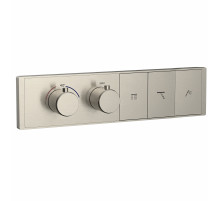 Термостатическая панель смесителя встраиваемая на 3 потребителя WONZON & WOGHAND, Брашированный никель (WW-INF163A-BN)