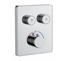 Термостатическая панель смесителя встраиваемая на 2 потребителя WONZON & WOGHAND, Хром (WW-INF322A-CR)