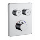 Термостатическая панель смесителя встраиваемая на 2 потребителя WONZON & WOGHAND, Хром (WW-INF322A-CR)