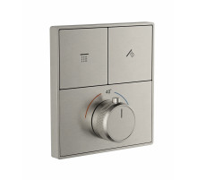 Термостатическая панель смесителя встраиваемая на 2 потребителя WONZON & WOGHAND, Брашированный никель (WW-INF362A-BN)