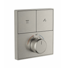 Термостатическая панель смесителя встраиваемая на 2 потребителя WONZON & WOGHAND, Брашированный никель (WW-INF362A-BN)