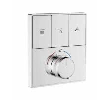 Термостатическая панель смесителя встраиваемая на 3 потребителя WONZON & WOGHAND, Хром (WW-INF363A-CR)