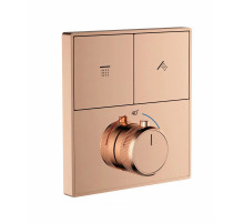 Термостатическая панель смесителя встраиваемая на 2 потребителя WONZON & WOGHAND, Розовое золото (WW-INF362A-RG)