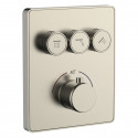 Термостатическая панель смесителя встраиваемая на 3 потребителя WONZON & WOGHAND, Брашированный никель (WW-INF323A-BN)