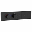 Термостатическая панель смесителя встраиваемая на 3 потребителя WONZON & WOGHAND, Черный матовый (WW-INF163A-MB)