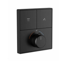 Термостатическая панель смесителя встраиваемая на 2 потребителя WONZON & WOGHAND, Черный матовый (WW-INF362A-MB)