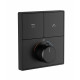 Термостатическая панель смесителя встраиваемая на 2 потребителя WONZON & WOGHAND, Черный матовый (WW-INF362A-MB)