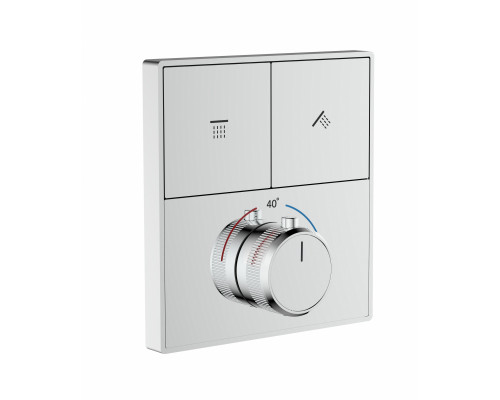 Термостатическая панель смесителя встраиваемая на 2 потребителя WONZON & WOGHAND, Хром (WW-INF362A-CR)