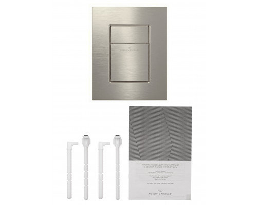 Кнопка смыва для инсталляции пневматическая WONZON & WOGHAND, Брашированный никель (WW-IB256-BN)