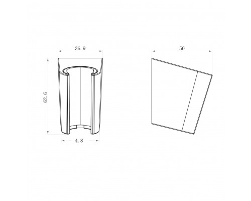Настенный держатель для душа WONZON & WOGHAND, Хром (WW-5F1002-CR)