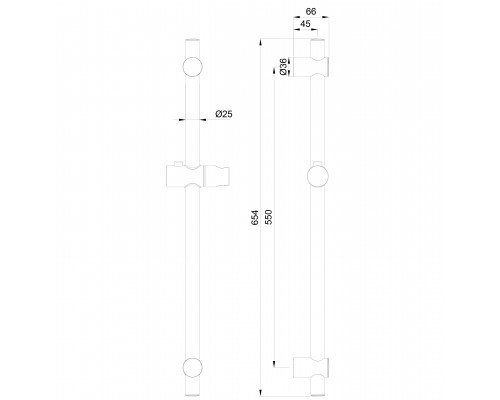 Стойка для душа WONZON & WOGHAND, Хром (WW-SL04-CR)
