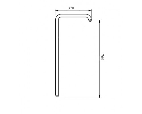 Удлиненная круглая трубка для душевых систем WONZON & WOGHAND, Черный матовый (WW-LY002-MB)