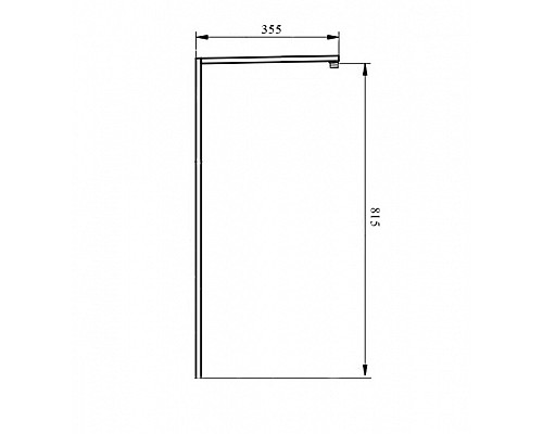 Удлиненная квадратная трубка для душевых систем WONZON & WOGHAND, Черный матовый (WW-LY001-MB)