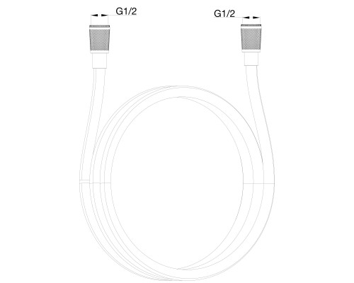 Шланг для душа 800 мм WONZON & WOGHAND, Белый матовый (WW-RG01-800-MW)
