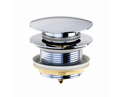 Донный клапан для ванны WONZON & WOGHAND, Хром (WW-SS105-CR)