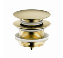 Донный клапан для ванны WONZON & WOGHAND, Брашированное золото (WW-SS105-BG)