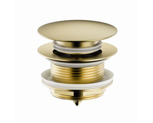 Донный клапан для ванны WONZON & WOGHAND, Брашированное золото (WW-SS105-BG)