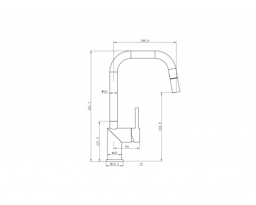 Смеситель для кухни WONZON & WOGHAND, Белый матовый (WW-6018-MW)
