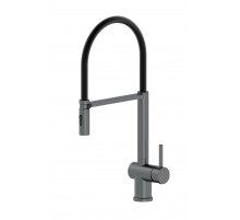 Смеситель для кухни с гибким изливом WONZON & WOGHAND, Темный графит (WW-88438003-BGM)