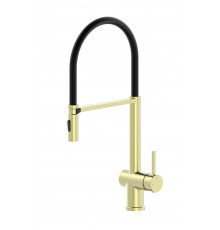 Смеситель для кухни с гибким изливом WONZON & WOGHAND, Брашированное золото (WW-88438003-BG)