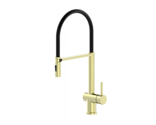 Купить Смеситель для кухни с гибким изливом WONZON & WOGHAND, Брашированное золото (WW-88438003-BG) в магазине сантехники Santeh-Crystal.ru