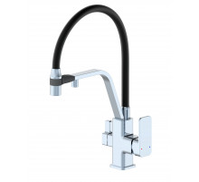 Смеситель для кухни с гибким изливом и подключением фильтра WONZON & WOGHAND, Хром (WW-88458013-CR)