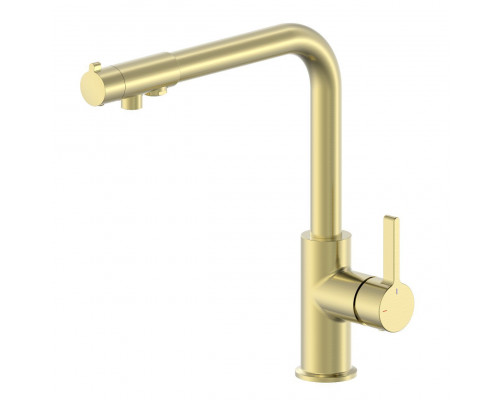 Купить Смеситель для кухни c подключением фильтра WONZON & WOGHAND, Брашированное золото (WW-88458008-BG) в магазине сантехники Santeh-Crystal.ru